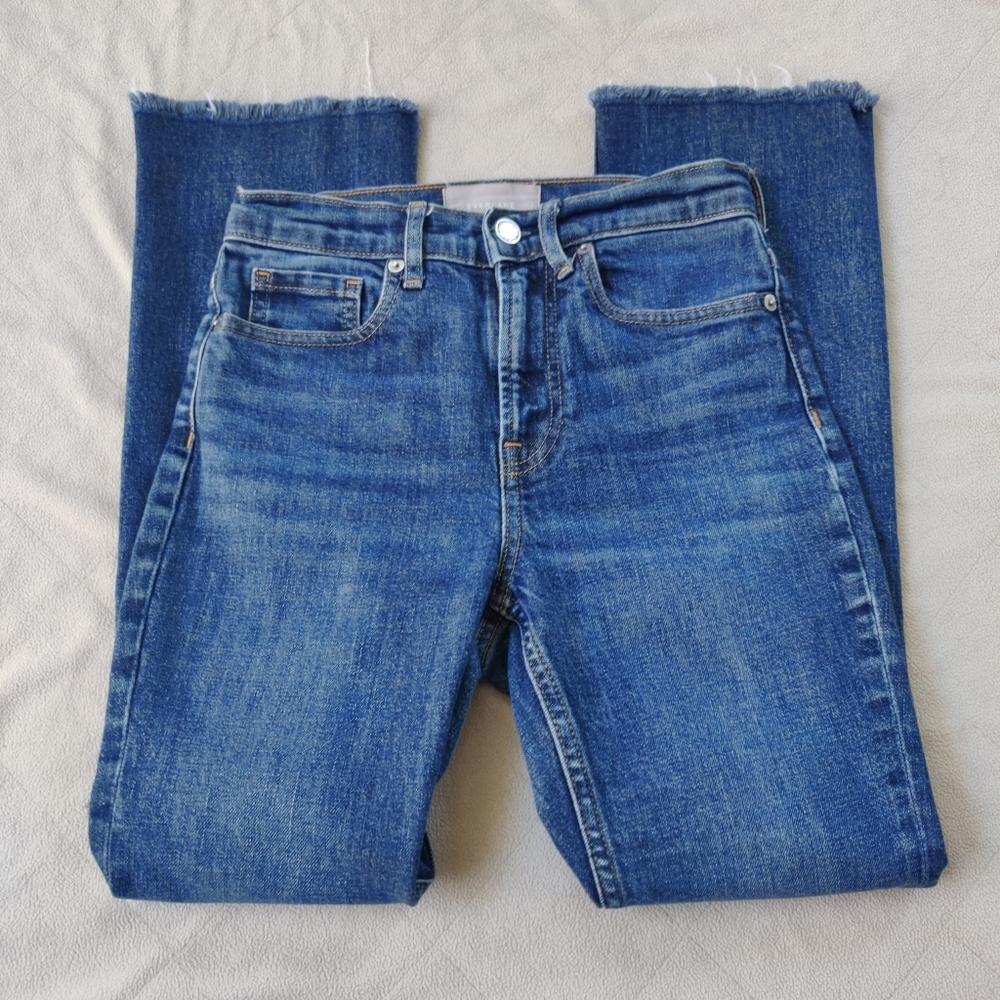 Everlane Raw Hem Kick Flare Boot Cut Jeans Size 24